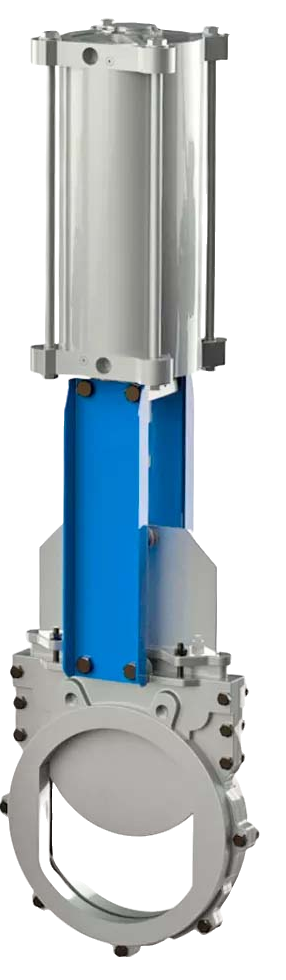 Задвижка шиберная ЗШ.М DN 200 PN 10 с пневмоприводом